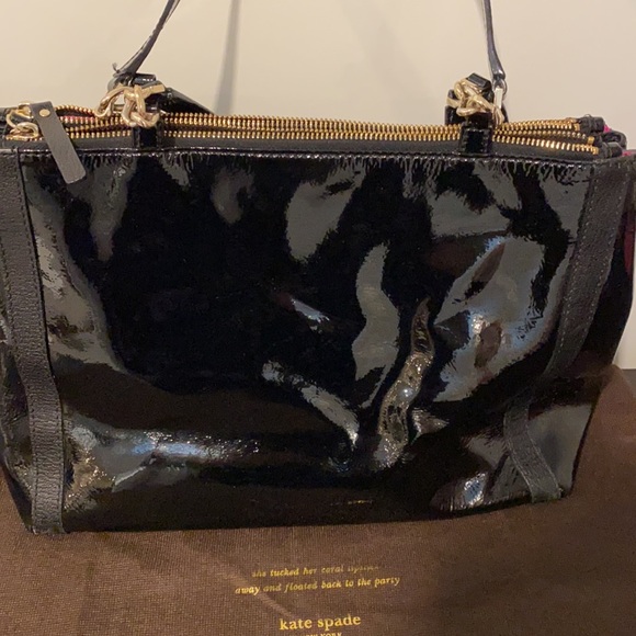 Kate Spade Black Patent Leather Purse - Picture 3 of 6